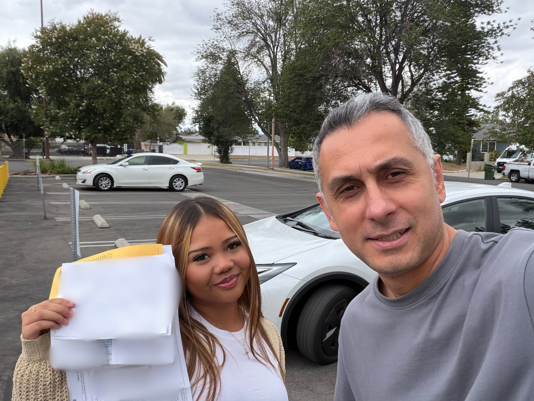 A ProLane student and their instructor after a completed driving lesson