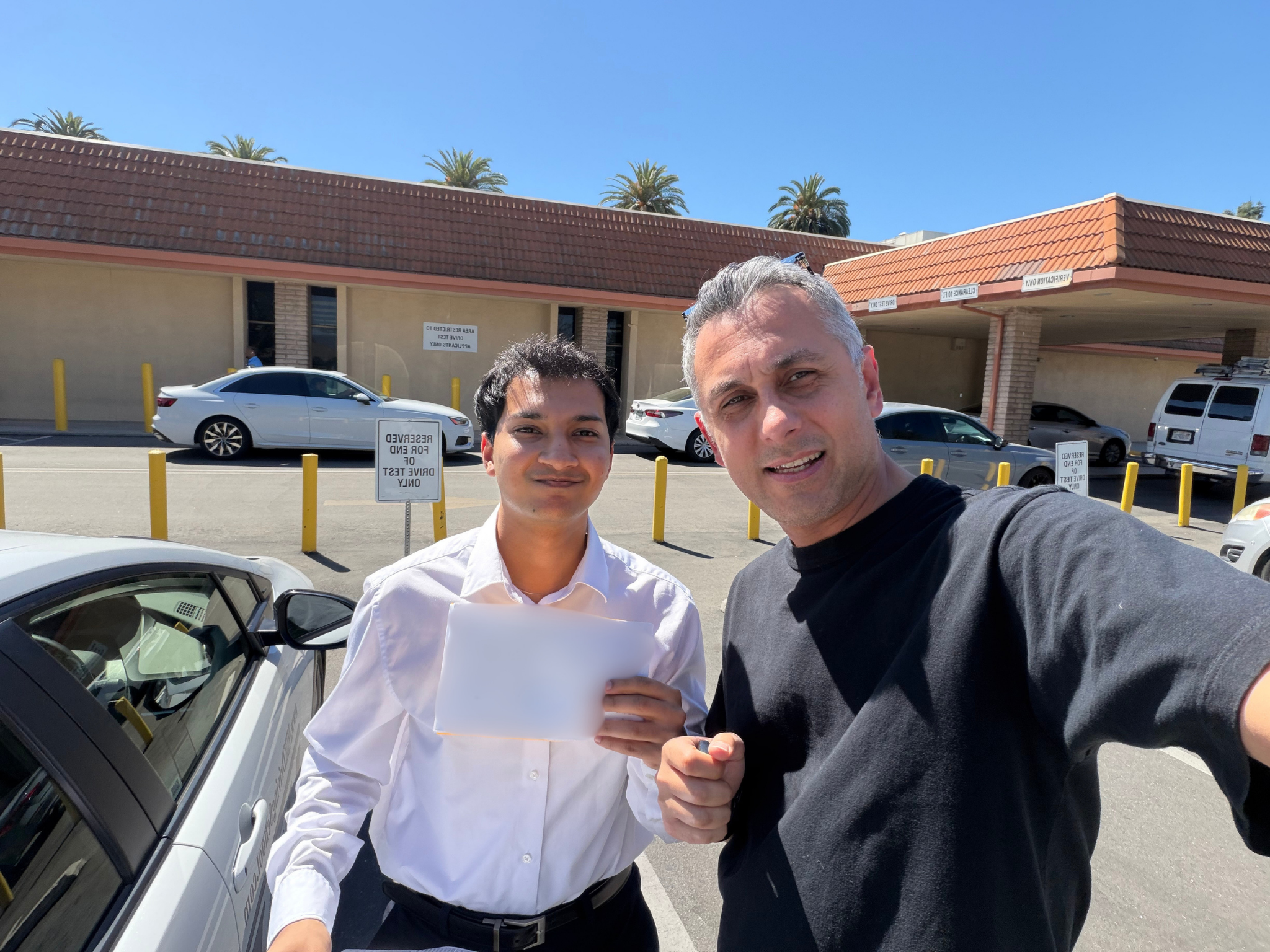 A ProLane student and their instructor after a completed driving lesson